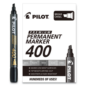 Pilot® Premium 400 Permanent Marker, Broad Chisel Tip, Black, Dozen freeshipping - TVN Wholesale